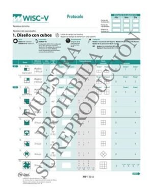 WISC-V Protocolos Pq.25 (Edición Mexicana) Escala Wechsler de Inteligencia para Niños