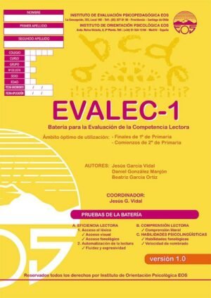 EVALEC-1 Batería para la Evaluación de la Competencia Lectora