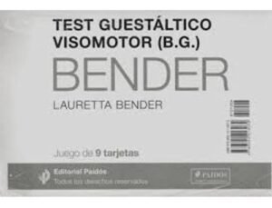 Test Guestáltico Visomotor Bender Juego 9 Tarjetas